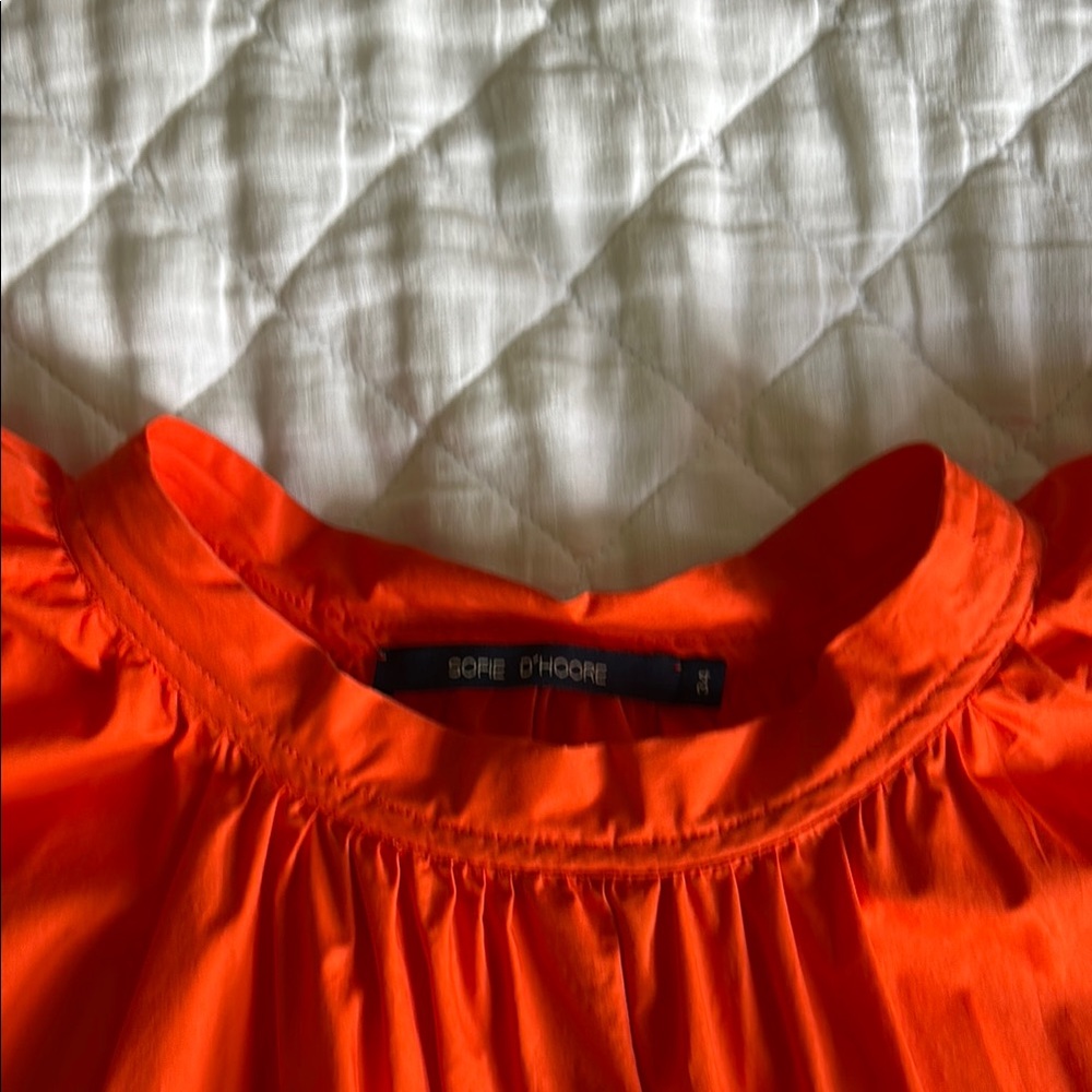 Sofie D'Hoore Bright Orange Dress size 34 EUC
